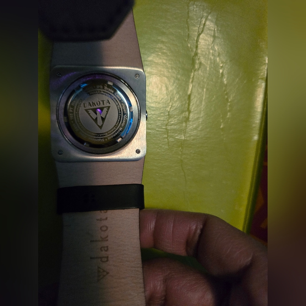 DAKOTA Volcano HYBRID Wrist Watch Digital and Analog Black Leather Band - Picture 3 of 6